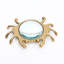 Crab Chart Magnifying Glass Gold Finish Aluminum Desk Décor