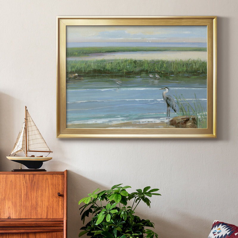 Peace and Calm II - peinture sur toile encadrée, Or, H 30,5 po x l 42,5 po x P 1,5 po