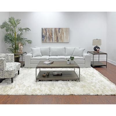 Table basse et tables de bout Contemporary Living, graphite vieilli, structure en bois franc massif et métal 3