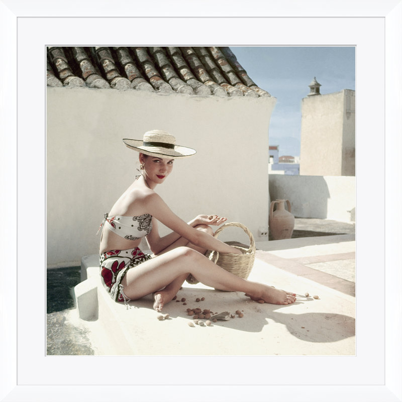 " Model Wearing Calypso Pattern Bikini "