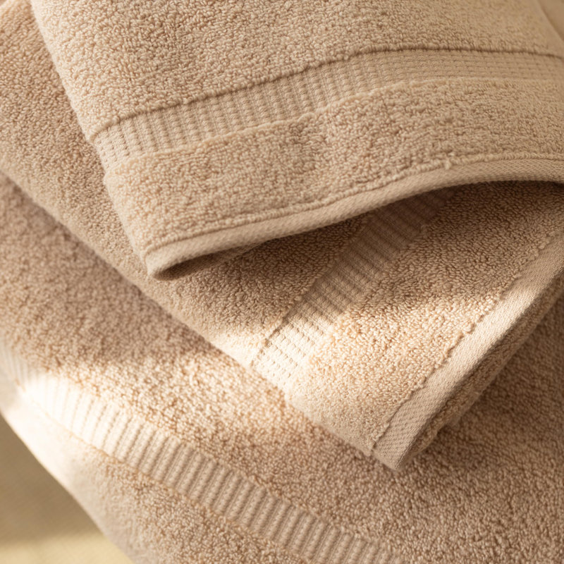 Ensemble de 4 serviettes en coton Antalya, Taupe