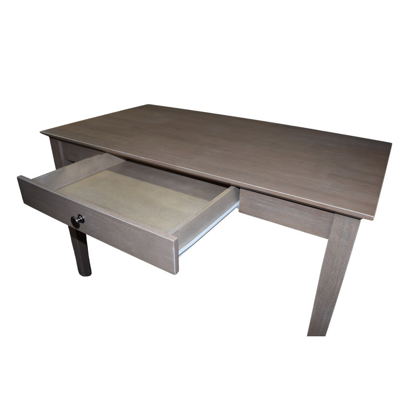 Williams Solid Wood Writing Desk, Taupe Gray