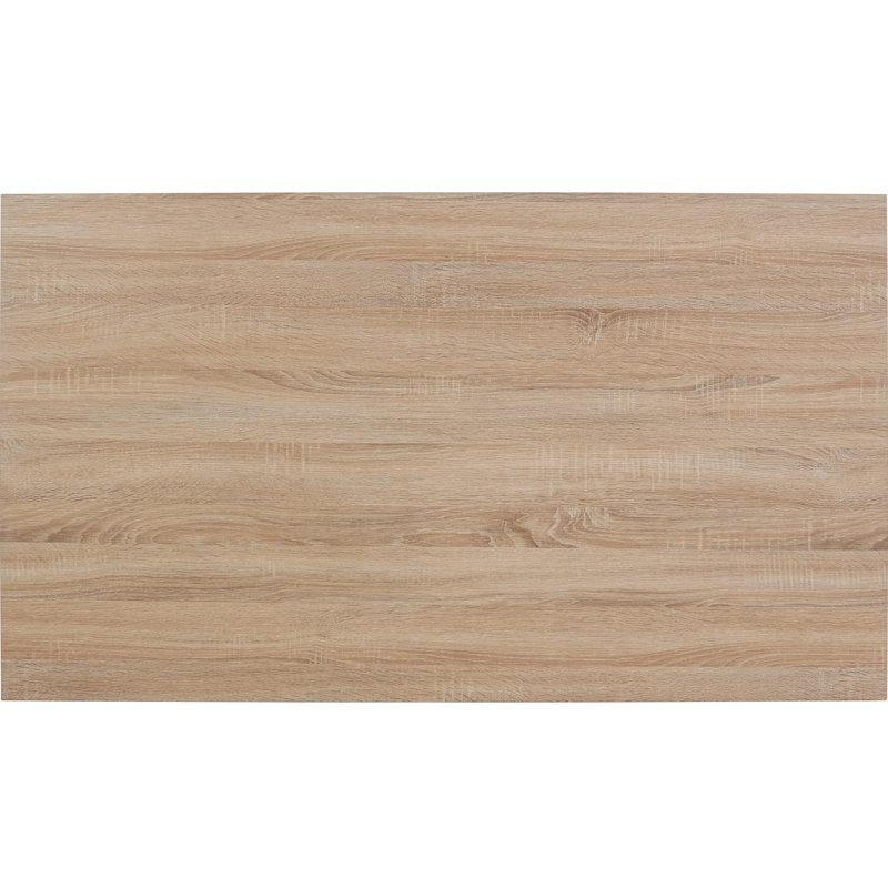 Dejean Metal Base Dining Table, Oak