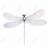 Delicate dragonfly - 32"x32" art on canvas