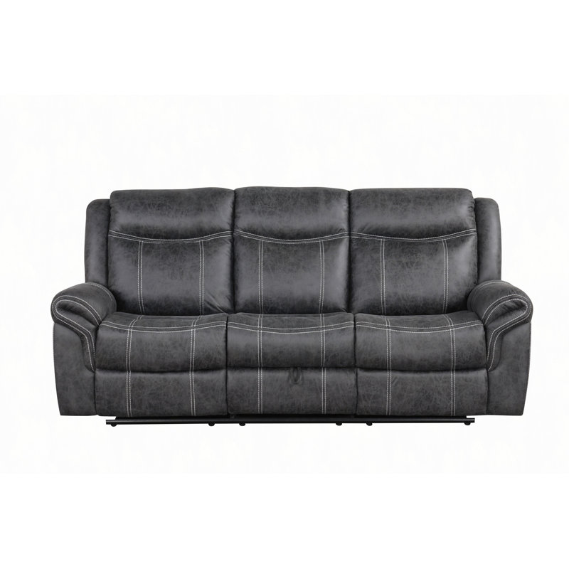 Zubaida Polish Microfiber Power Motion Sofa W/Drop Down Table
