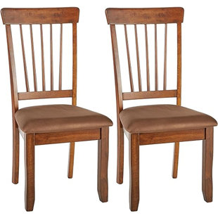 Signature Design By Ashley Berringer 18" Rustic Dining Chair With Cushions, 2 Count, Brown (Set of 2)