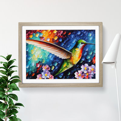 Hummingbird Vol.4 Abstract 1 Piece Single Picture Frame Painting