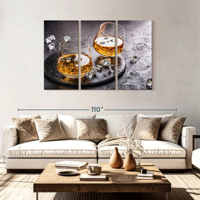 Cognac Yarlin sur glace, H 48 po x l 74 po