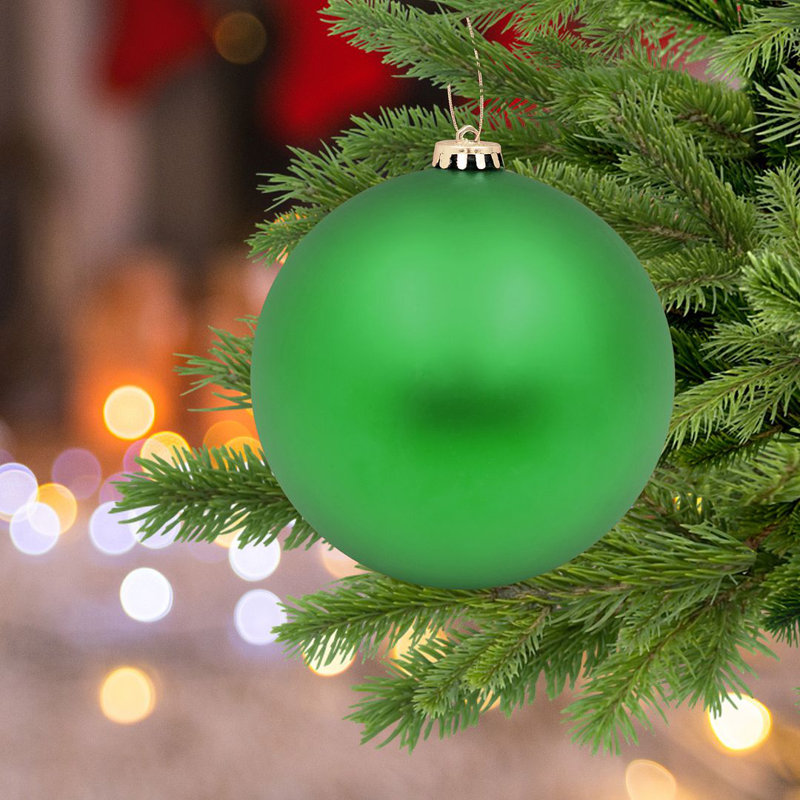 15cm Solid Colour Shatterproof Bauble, Green