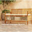 Banc de jardin avec compartiment de rangement caché et coussin amovible