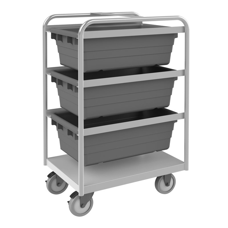 Queens Boulevard 26'' W Steel Storage Rack with Wheels, 1.38" H x 71.94" W x 40.81" D, Gray