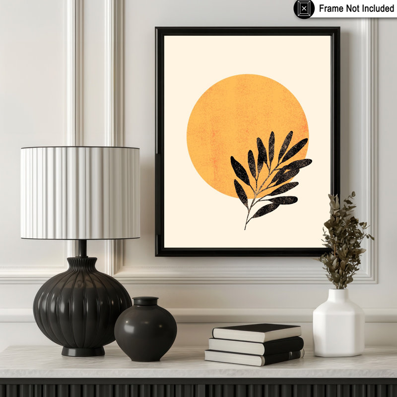 Soleil géométrique, Sans cadre, Affiche, H 12 po x l 16 po