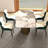 Modern Rectangular Sintered Stone Dining Table with Pedestal Base-305173030-274423205-277862814
