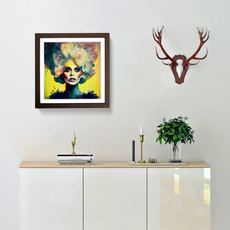 Single Picture Frame Print on Wood, Walnut