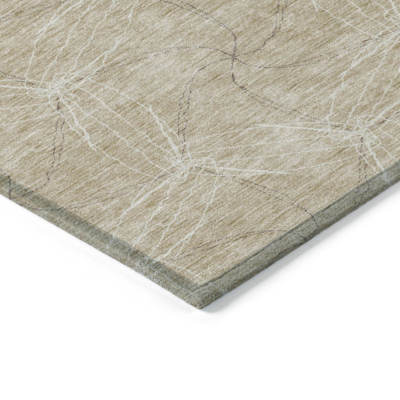 Tapis intérieur / extérieur géométrique lavable 10 pi x 14 pi