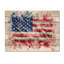 Aquarelle, drapeau américain - impression sur bois États-Unis - sur bois de pin naturel-1618303989