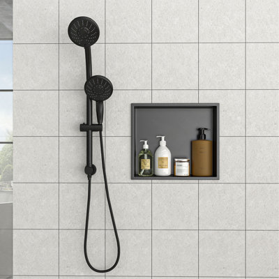 Stainless Steel Shower Niche, Gunmetal Black