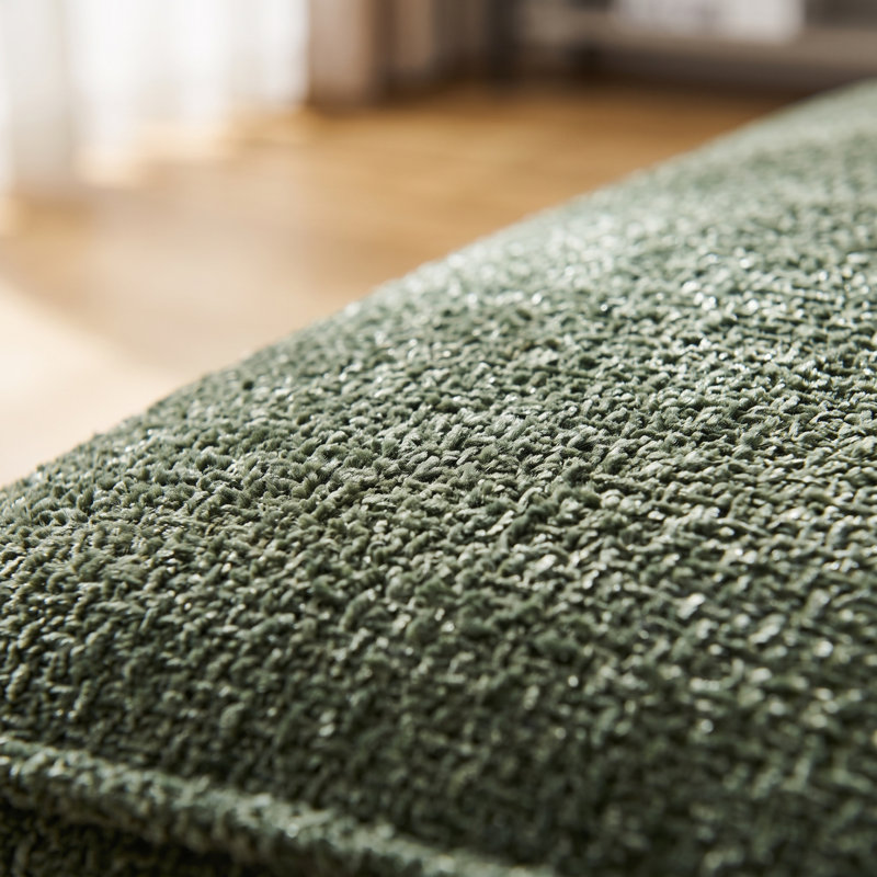 Canapé en chenille moderne Rimer avec pieds en métal et mousse haute densité, Green