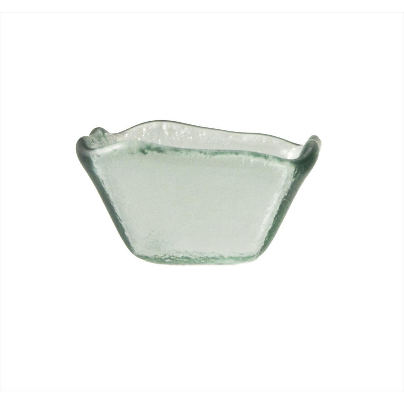 Vaisselle en verre 2,25 po x 2,25 po x H: 1,5 po Ramequin en verre transparent carré de 2 oz (ensemble de 6), Vert