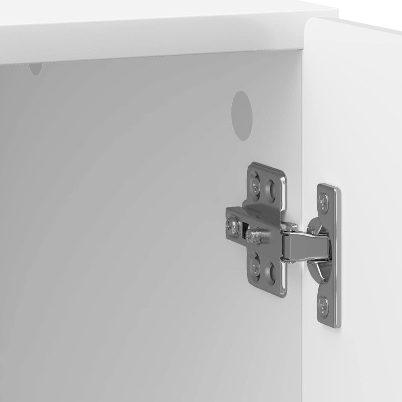 43cm W Manufactured Wood Bedside Table, High Gloss White