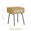  Table de chevet en bois massif avec tiroir en rotin naturel Lulu-881669900-881669907
