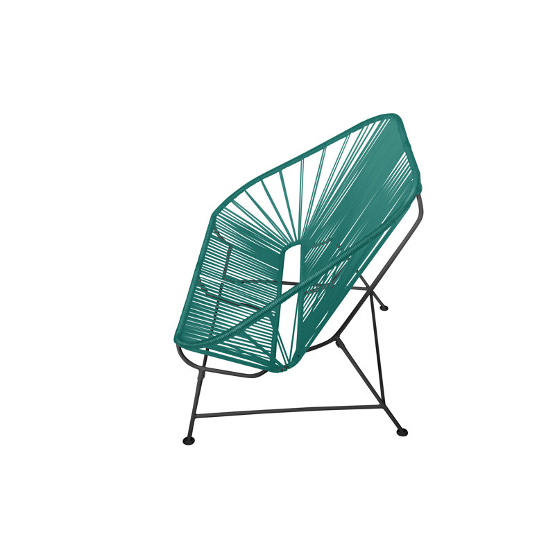 InLove Indoor/Outdoor Handmade Loveseat, Turquoise/Black