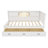 L-Shaped Bed Frame With Drawer And And Bookcase-156971849