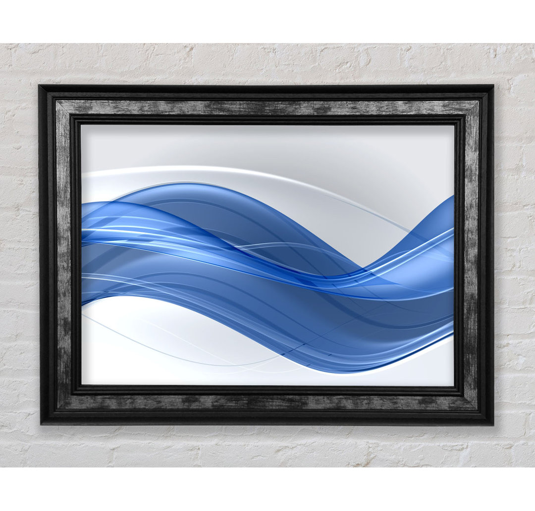 The Flow Of Blue Serenity - Einzelner Bilderrahmen Kunstdrucke