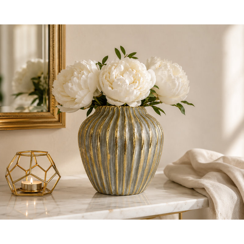 Vase rond en céramique Darice, 10,00 po x 10,00 po x H 10,00 po