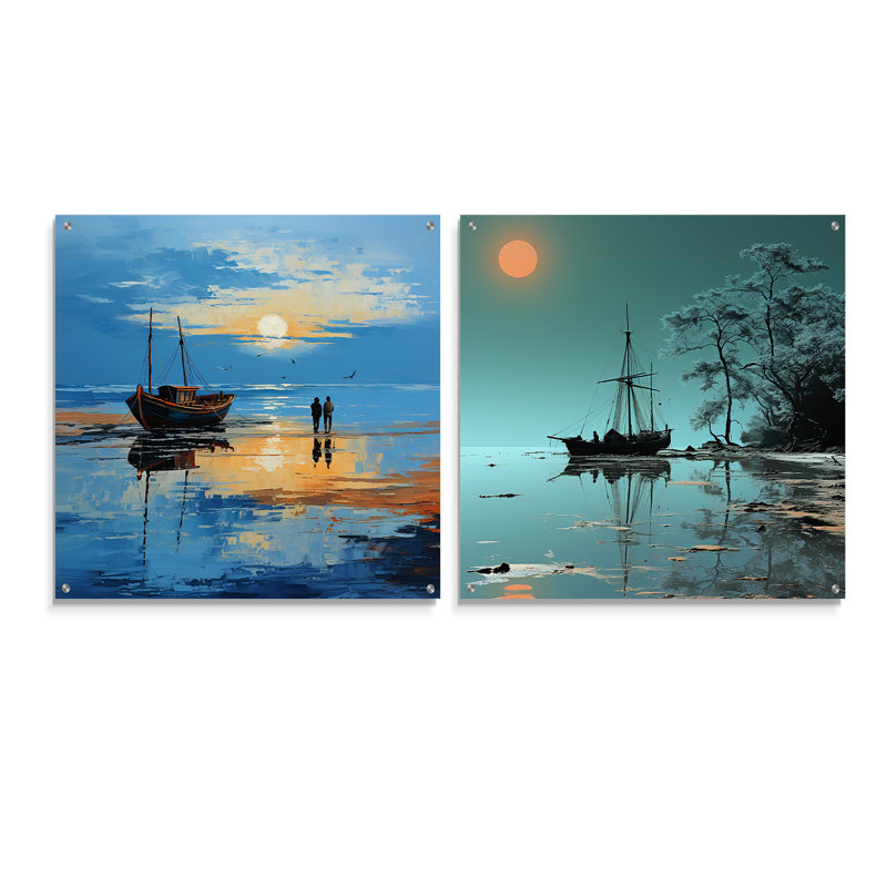 Coucher de soleil Sunset, H 16 po x l 33 po