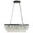 6‑Light Layered Kitchen Island Pendant, Dining Room Chandelier With Glass Teardrop Shapes