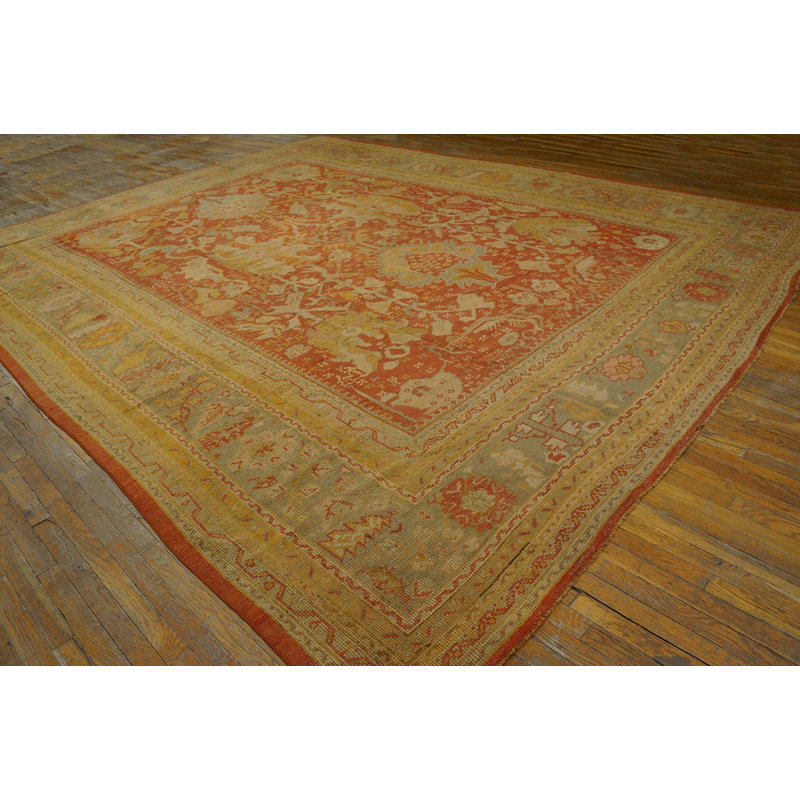 Tapis Oushak turc décoratif à grande échelle