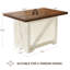 47 Inch Farmhouse Dining Table For 4 (Not Including Chair)-929993848
