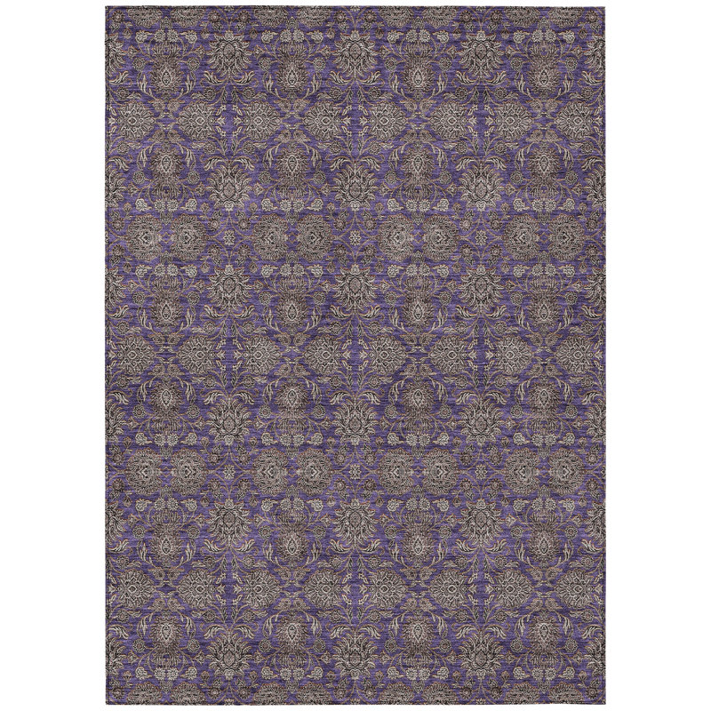 Naadiya Washable Floral Indoor / Outdoor Rug, Rectangle 10' x 14'