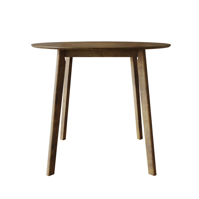 45" L ROUND COUNTER HEIGHT TABLE IN BROWN, Brown Wood