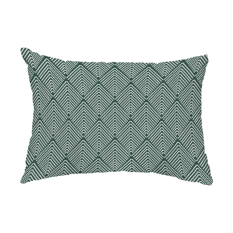Coussin lombaire intérieur / extérieur Lifeflor, Vert géométrique