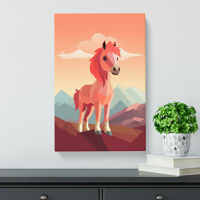 Pony Minimalism No.3 - No Frame Print, 76cm H x 50cm W x 3cm D