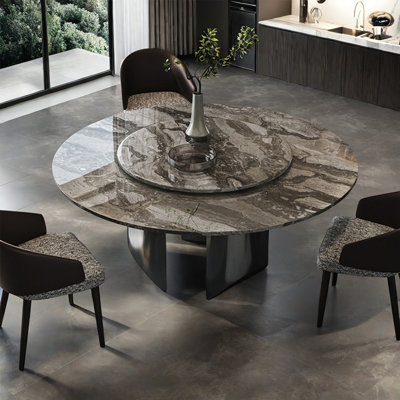 Modern simple luxury marble round dining table