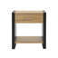 Table de chevet en bois, table de chevet de couleur naturelle et noire-830486260