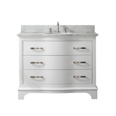 Goleta 42'' Single Bathroom Vanity with Marble Top