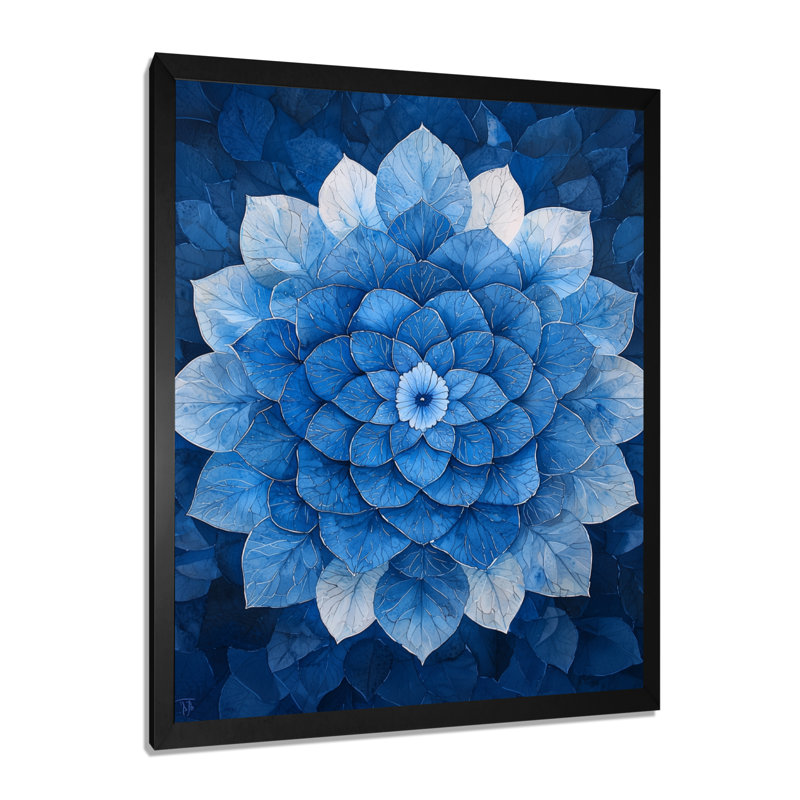 Christina - reproduction d'art sur toile florale, H 20 po x l 12 po, Picture Framed, Noir