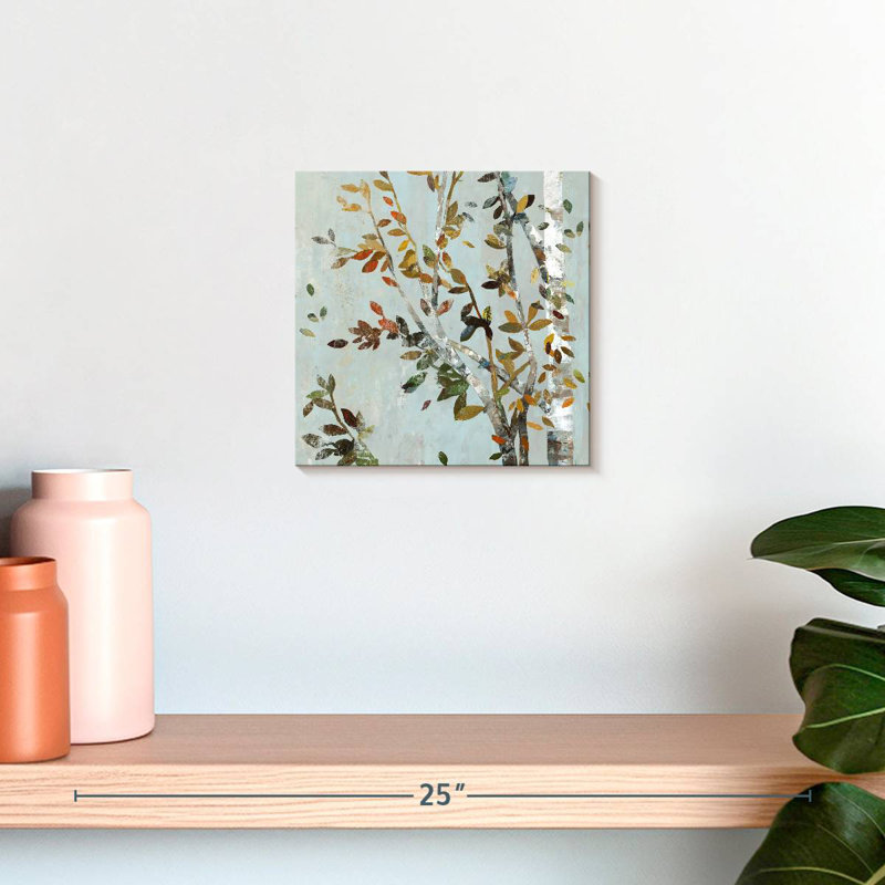 Harnek Birch With Leaves II, 10" H x 10" W