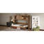 Lit simple de style rustique avec fonction de charge intégrée, tiroir et 2 compartiments de rangement, bois de pin de haute qualité de couleur bois, tiroir de station, espaces, construction-1212097263
