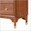 Table de chevet de style moderne Mid-Century avec tiroir à queue d'aronde anglaise, port USB et pieds dorés pour un rangement élégant-1235824241