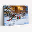 Huskies Cabin, art mural sur toile-591172435