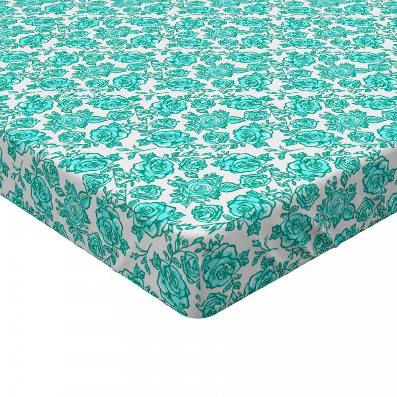 Microfiber Floral Fitted Sheet, Queen Fitted Sheet