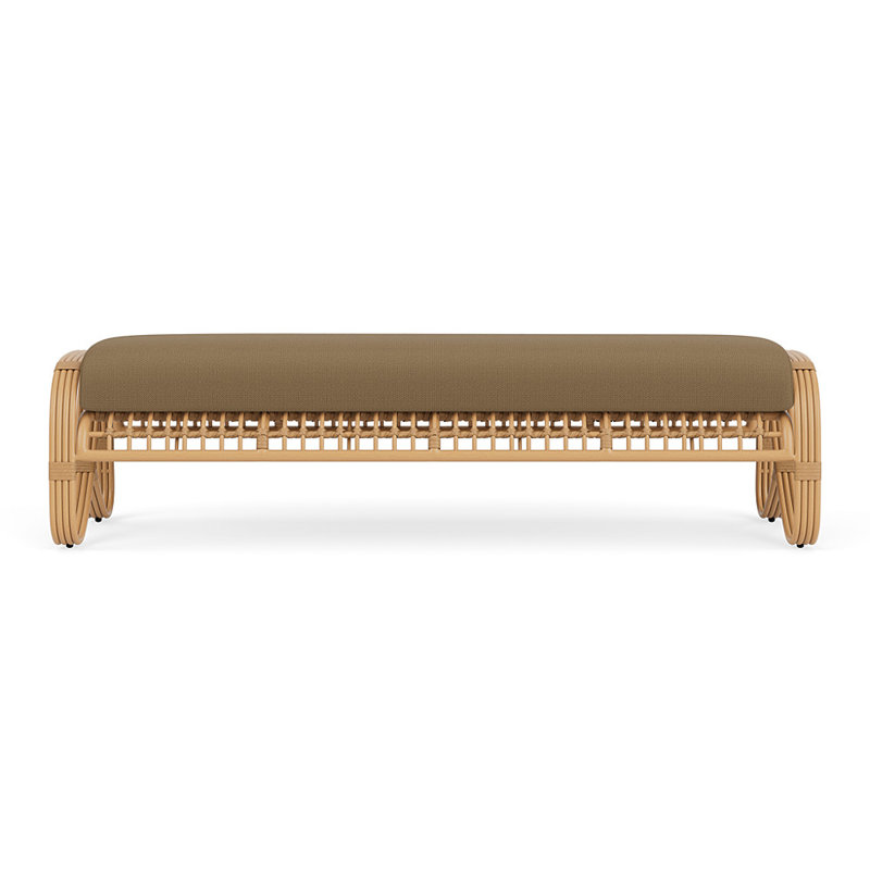 Riviera Outdoor Bench, Reflections Straw