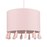 24cm H x 30cm W Cotton Drum Pendant Shade ( Clip On )