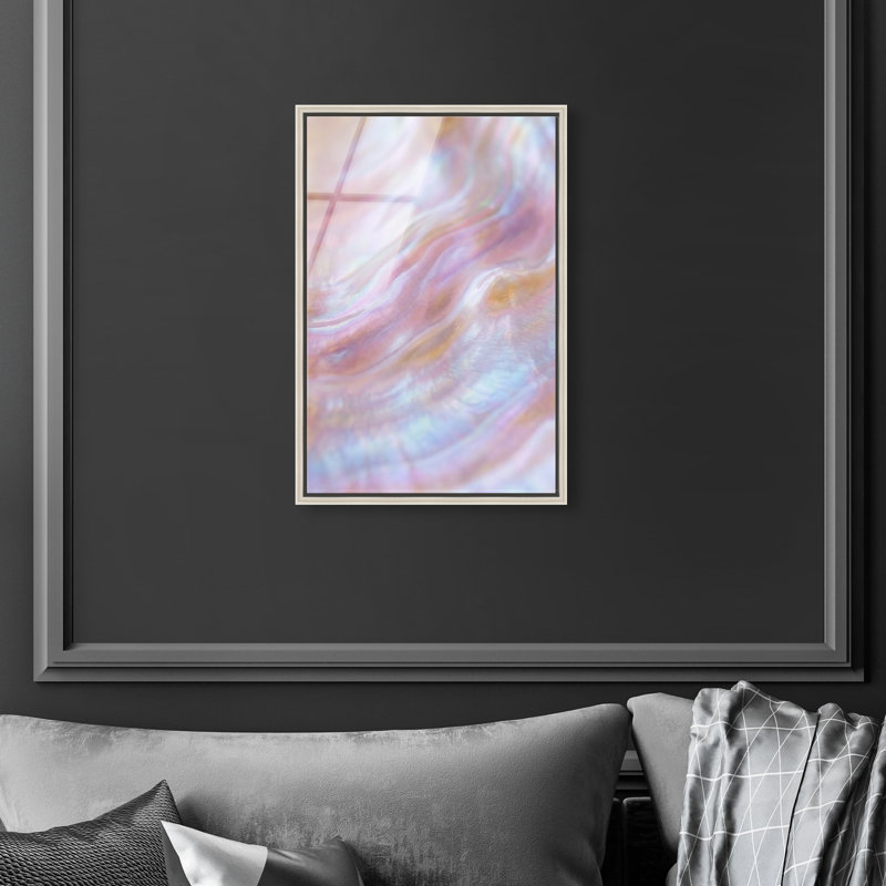 Iridescent Wave II Print by Oliver Gal, 31"H x 21"W, Silver Floater Frame