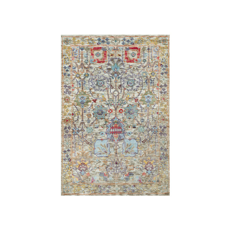 Tapis rectangulaire en laine nouvel âge 2 pi x 3 pi Carolita